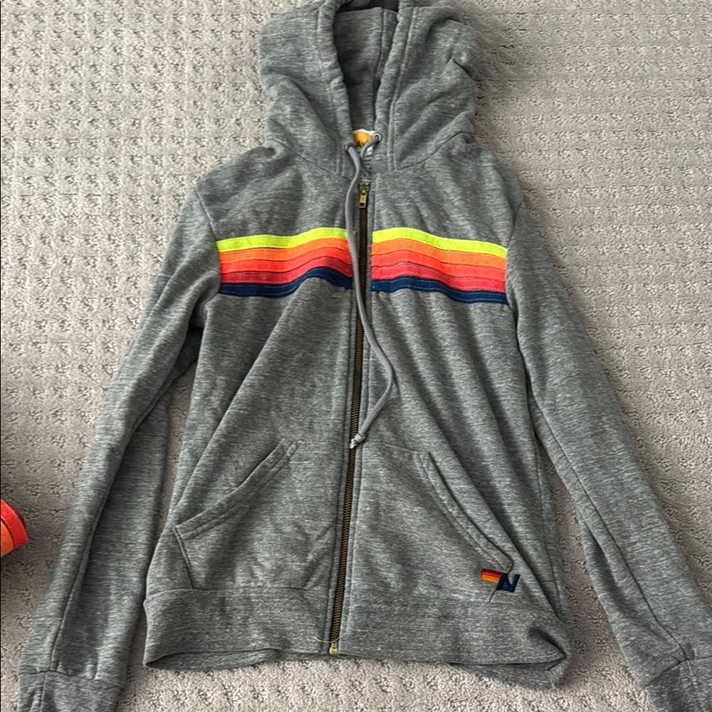 Avaiator Nation 5-Stripe Zip Up Hoodie